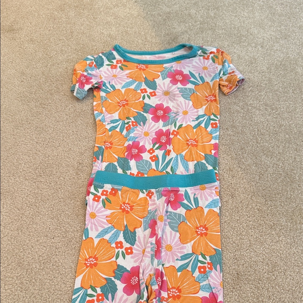 Little sleepies floral short sleeve set